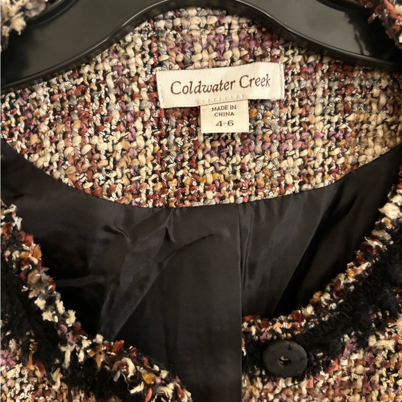 COLDWATER CREEK Multi Colored Tweed Snap Blazer Jacket - Picture 11 of 11